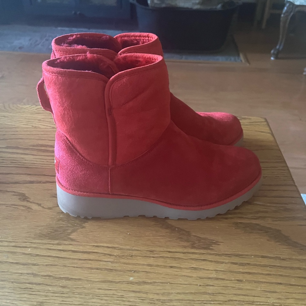 UGG Red Ankle Boots